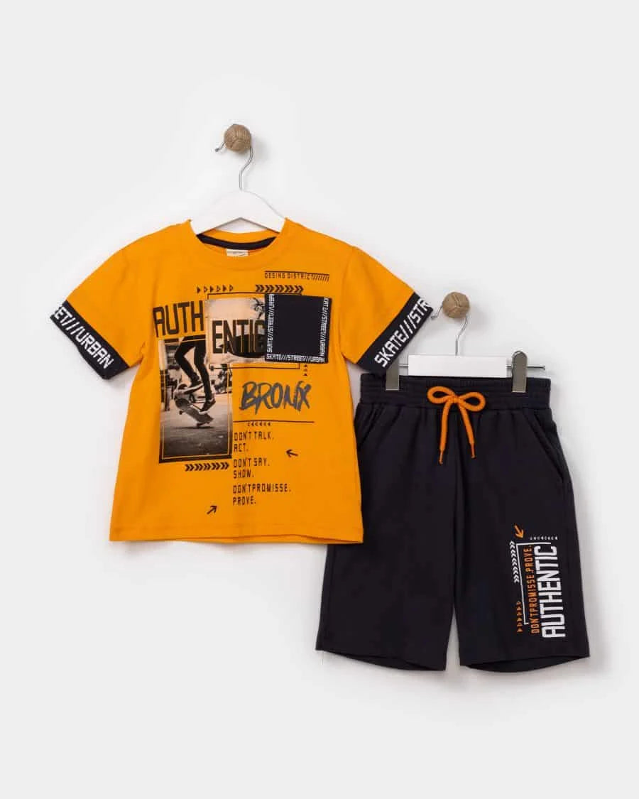 Boys 'Authentic' T-shirt & Shorts Set